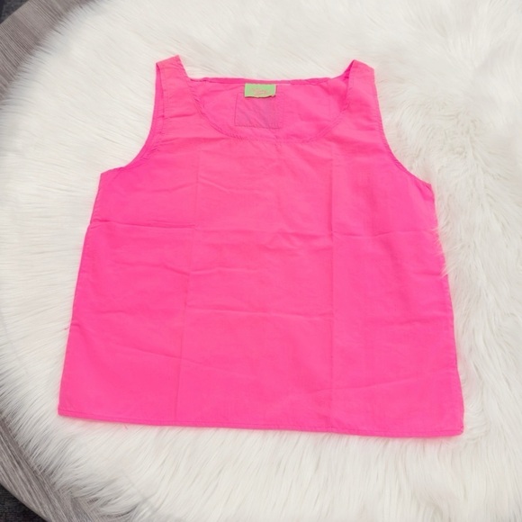 Vintage 80s Shell Shock surf neon tank bright pink single stitch nylon - Picture 2 of 4